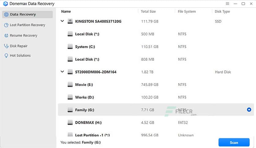 Donemax Data Recovery 2.2