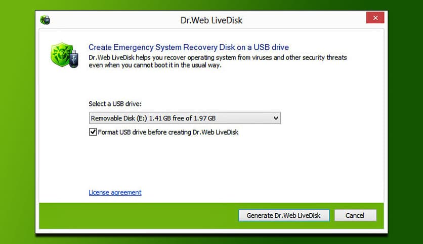 Dr.Web LiveDisk 9.0.1.4130