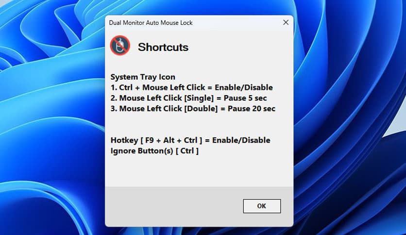 Dual Monitor Auto Mouse Lock 1.0.0.8