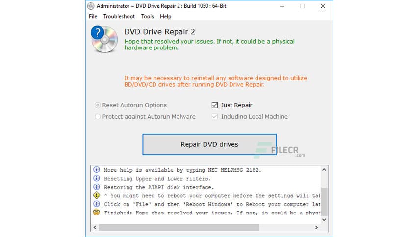 Rizonesoft DVD Drive Repair 11.2.3.2920