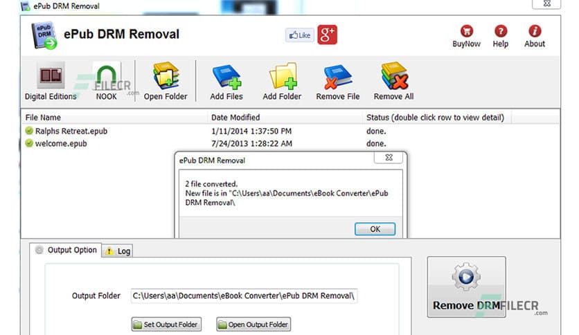 ePub DRM Removal 4.23.11201.387