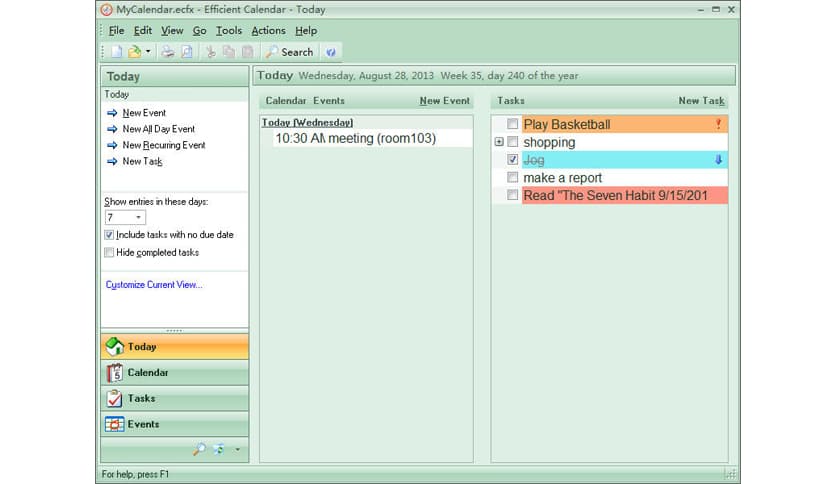 Efficient Calendar 5.60 Build 559