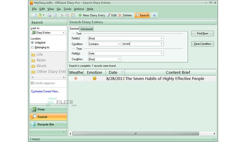 Efficient Diary Pro 5.60 Build 559