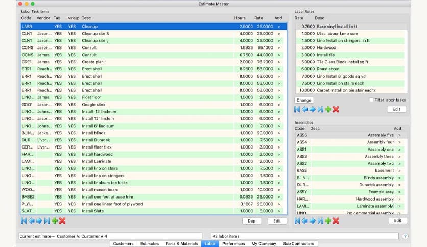 Estimate Master 5.4.0