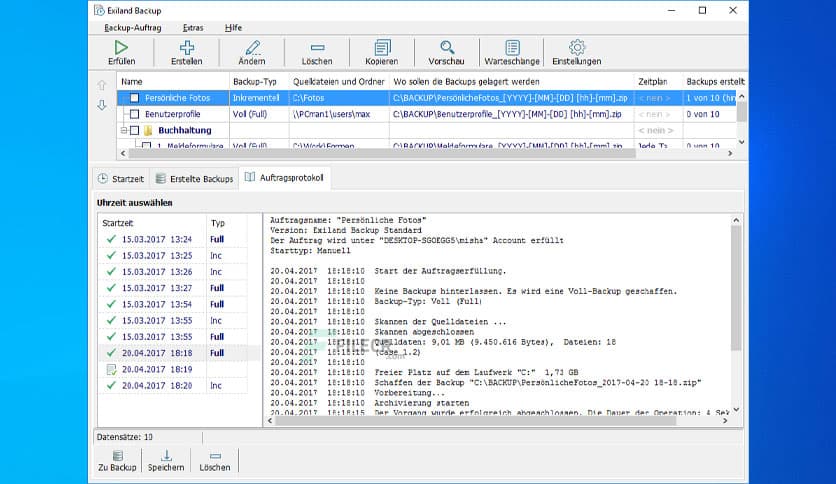 Exiland Backup Professional 7.1