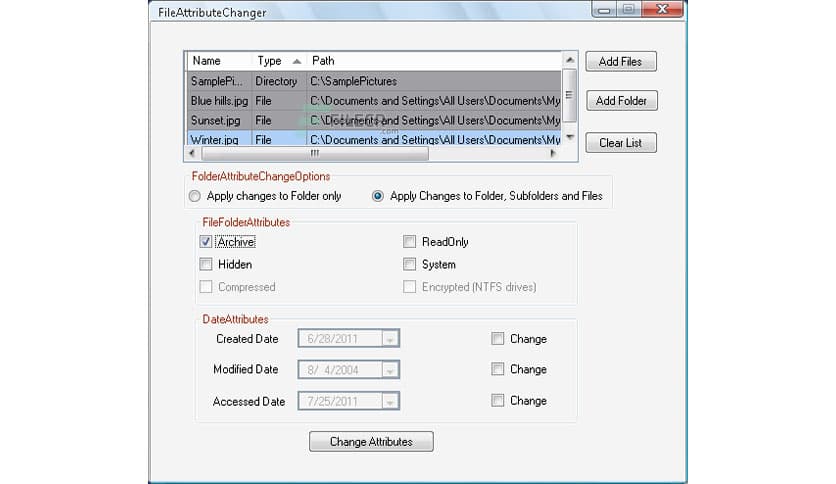 File Attribute Changer 1.2.0.146