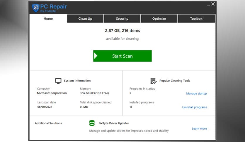 FixByte PC Repair 7.5.0.3