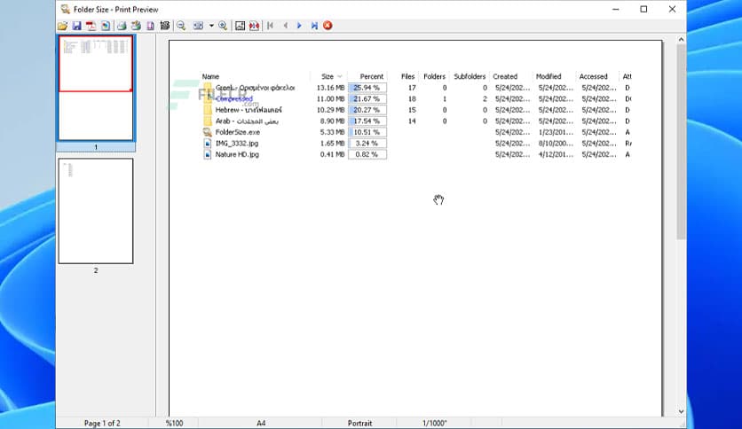 Folder Size Professional 4.5.0.0