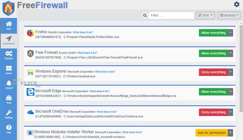 Evorim Free Firewall 2.6.2