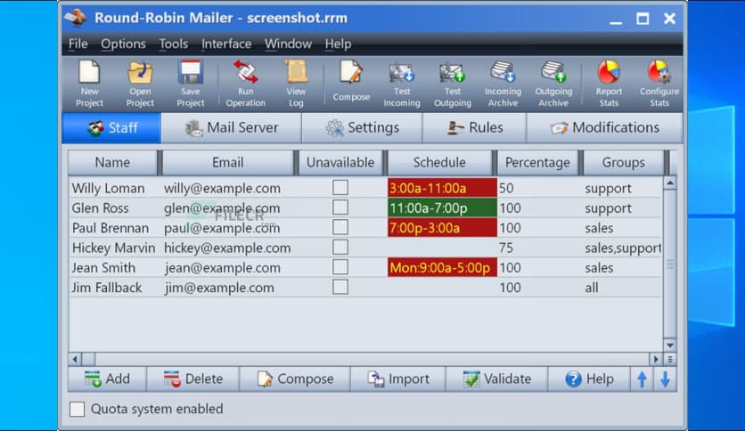 Gammadyne Round-Robin Mailer 36.0