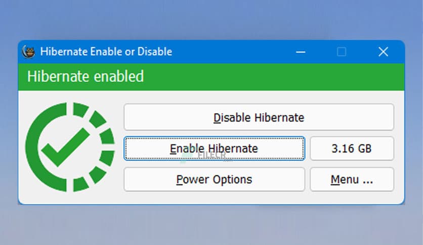 Hibernate Enable or Disable 1.5