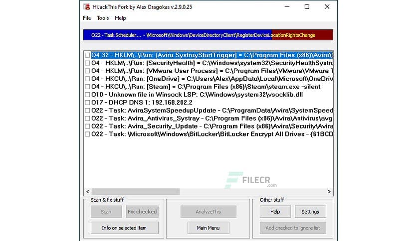 HiJackThis Fork 2.10.0.30