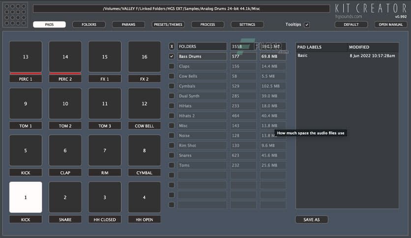Homegrown Sounds Kit Creator 0.992