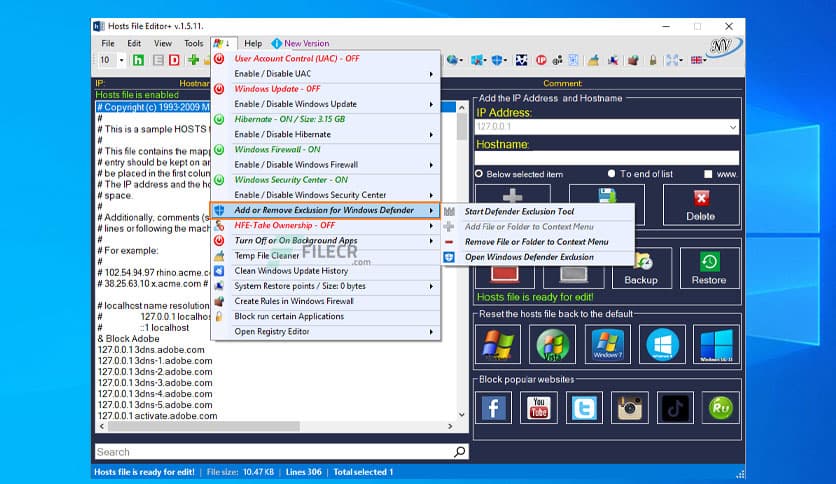 Hosts File Editor+ 1.5.16