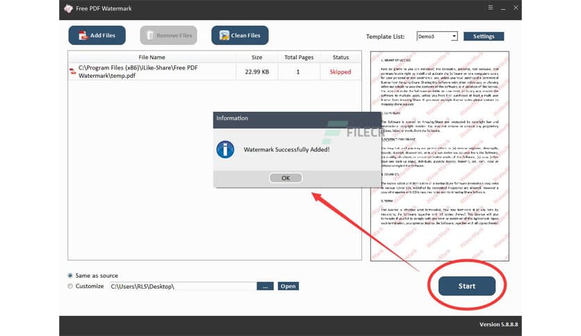 ilike PDF Watermark 5.8.8.8