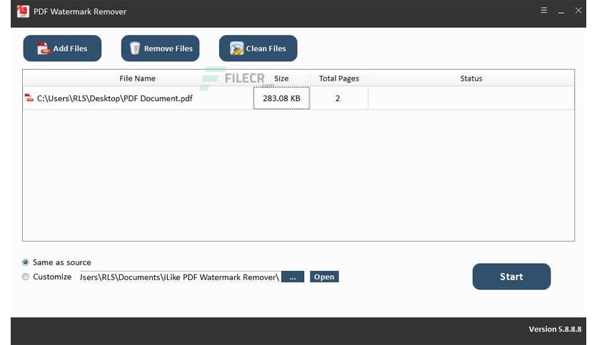 ilike PDF Watermark Remover 5.8.8.8