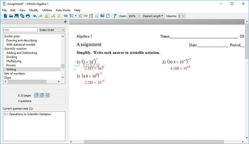 Infinite Algebra 1 v2.62