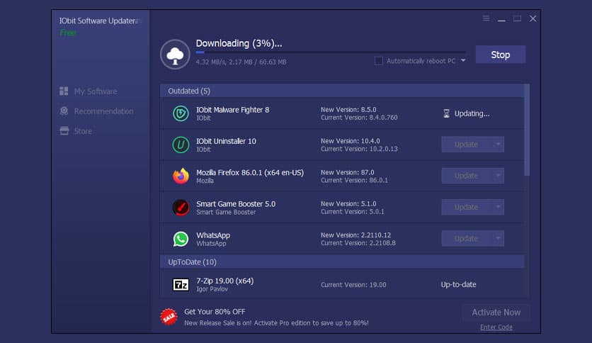 IObit Software Updater Free 8.3.0.12