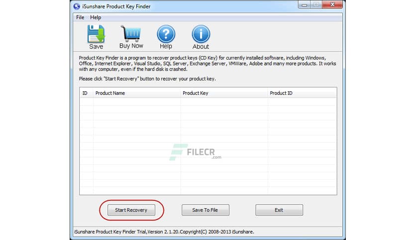 iSunshare Product Key Finder 2.1.20