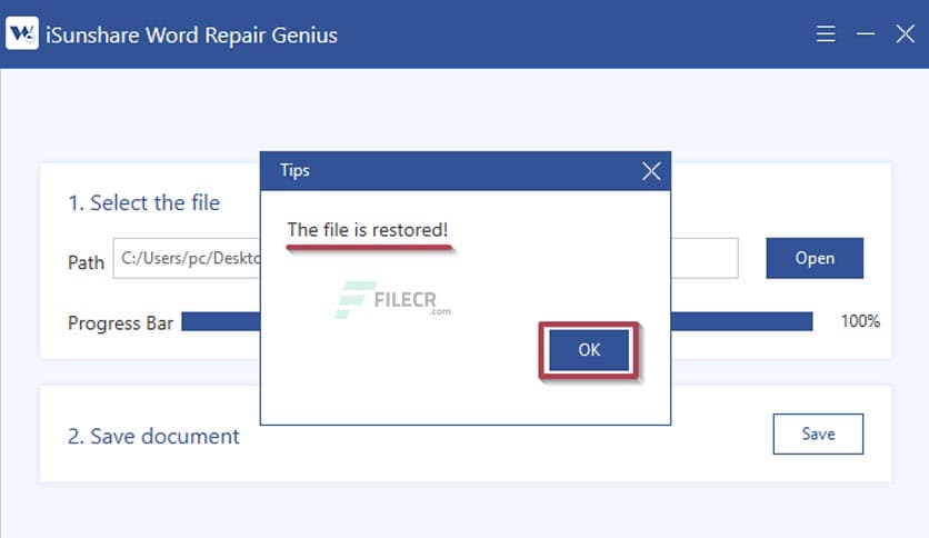 iSunshare Word Repair Genius 3.0.2.2