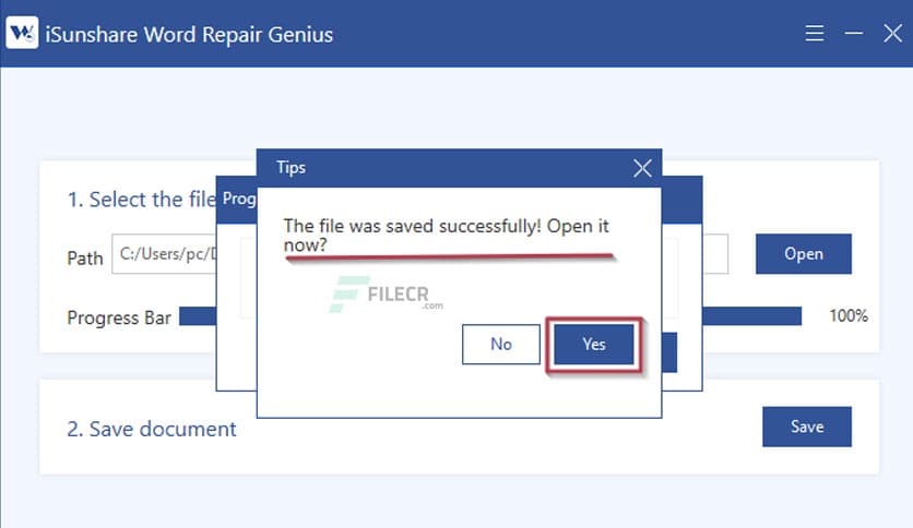 iSunshare Word Repair Genius 3.0.2.2