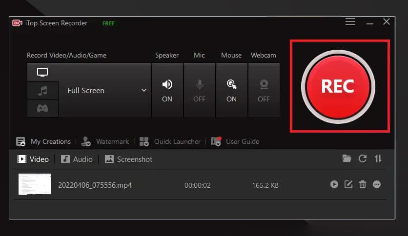 iTop Screen Recorder 4.3.0.1267