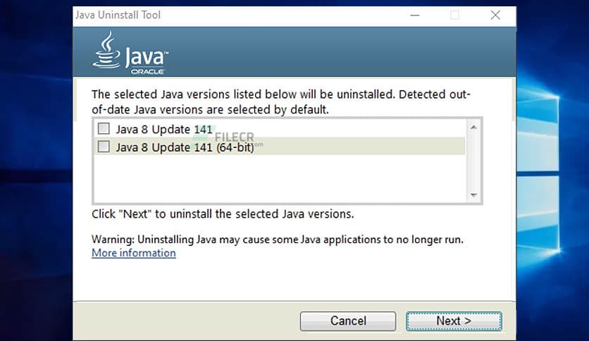 Java Uninstall Tool 25.0