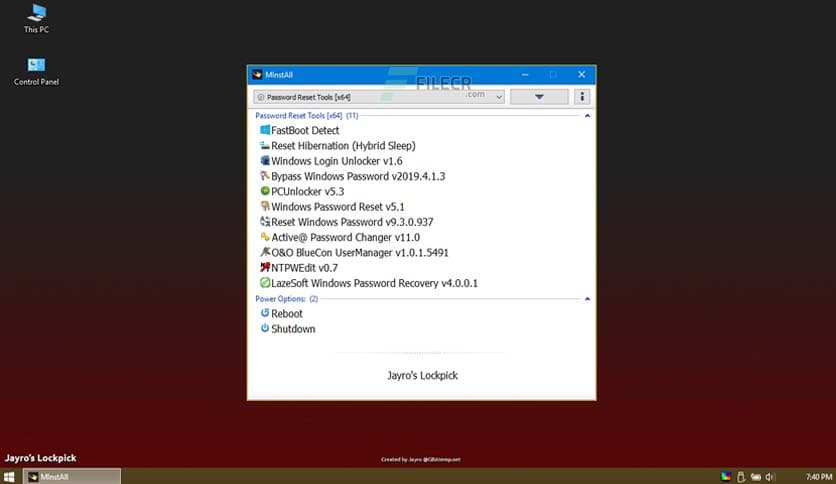 WinPE Jayro’s Lockpick 21.12
