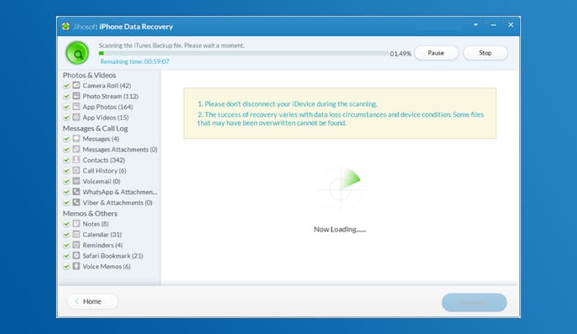 Jihosoft iPhone Data Recovery 8.1.4