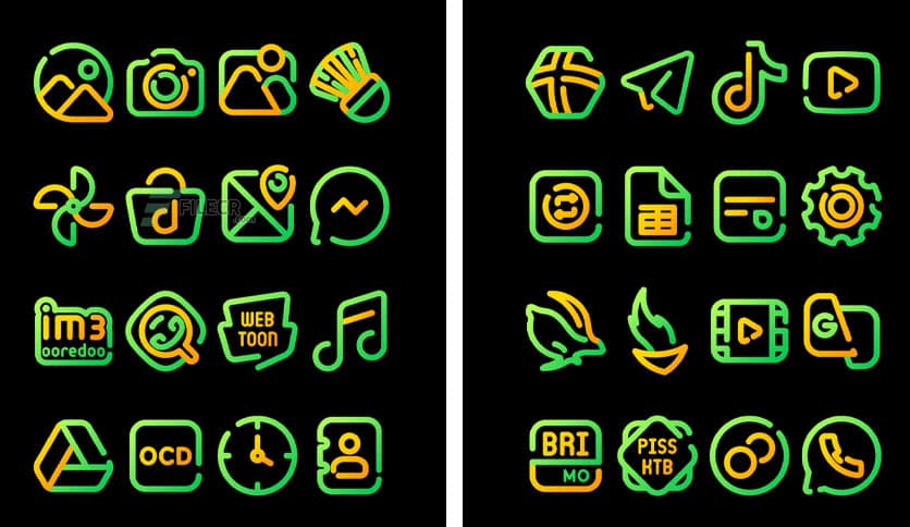 LineBula Sunflower – Icon Pack v1.0