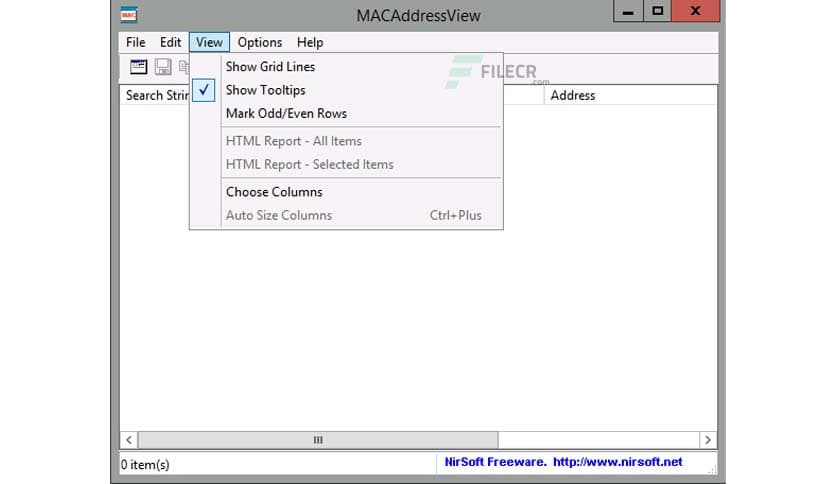 NirSoft MACAddressView 1.43
