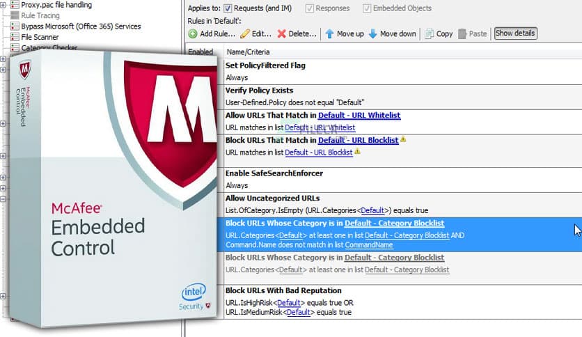 McAfee Embedded Control 8.3.5.126