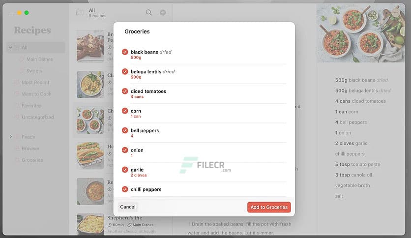 Mela – Recipe Manager 1.6.3