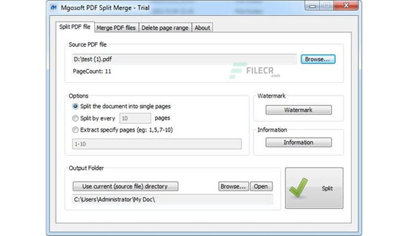 Mgosoft PDF Split Merge 9.4.3
