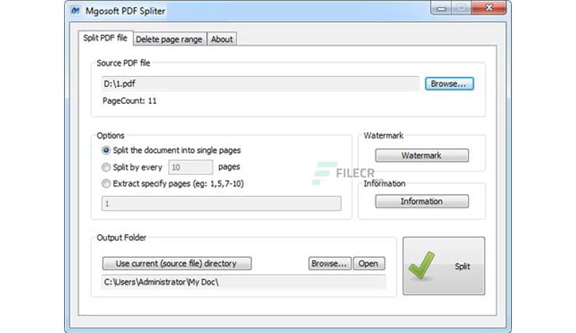 Mgosoft PDF Spliter 9.4.3