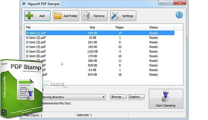 Mgosoft PDF Stamper 7.5.0