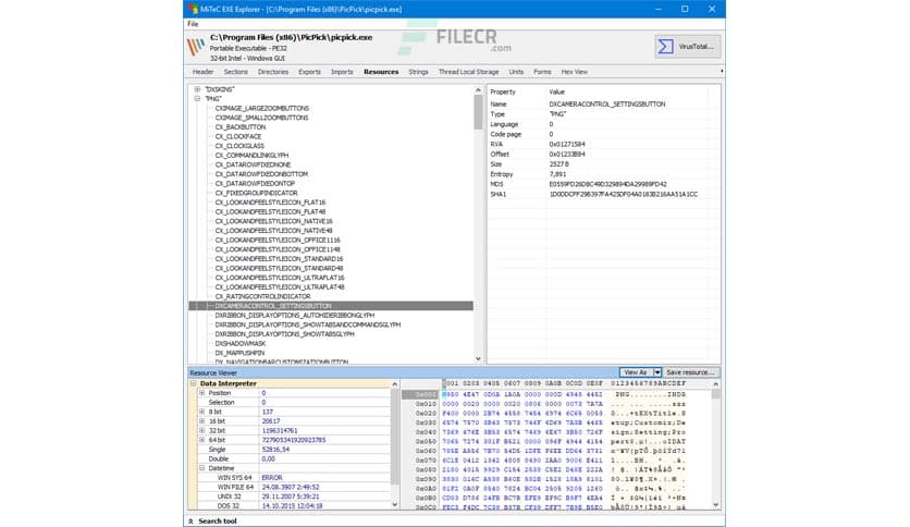 MiTeC EXE Explorer 3.7.4