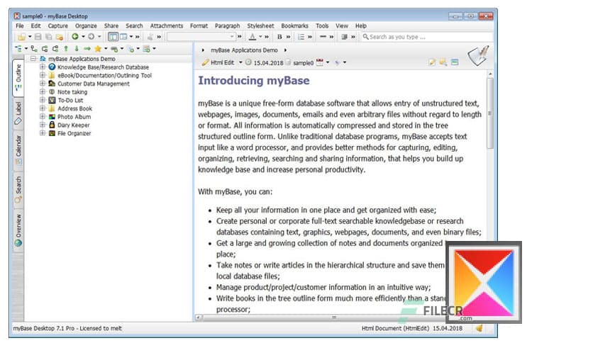 myBase Desktop 7.3.4
