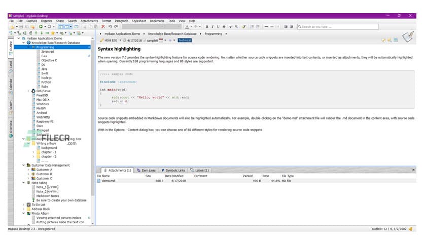 myBase Desktop 7.3.4