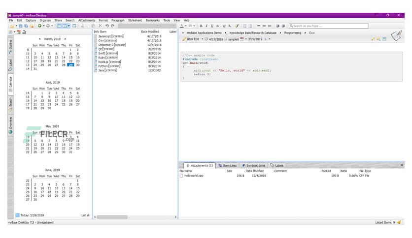myBase Desktop 7.3.4