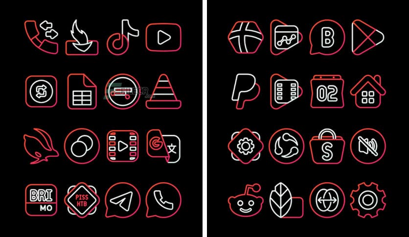 Nambula Red – Lines Icon Pack v2.2
