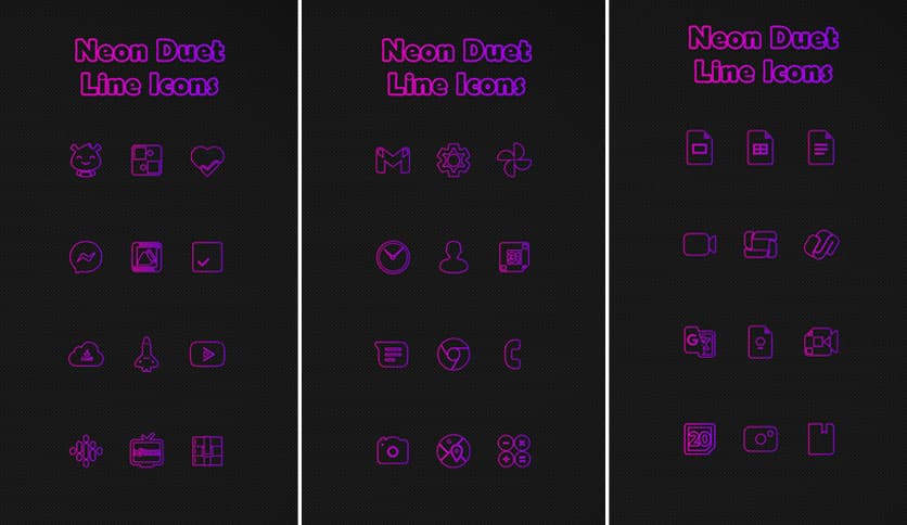 Neon Duet Icon Pack 1.0.8