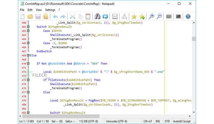 Rizonesoft Notepad3 v6.25.822.1