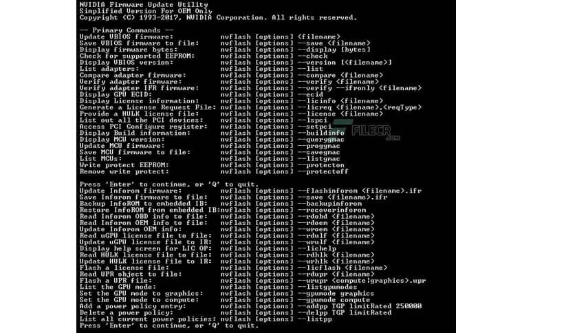NVIDIA NVFlash 5.867.0