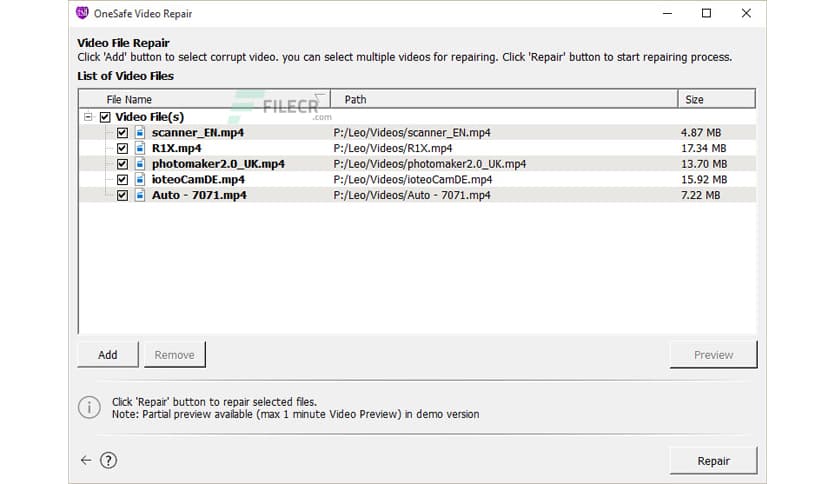 OneSafe Video Repair 2.0.0.0