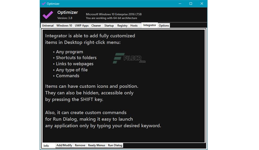 Optimizer 16.7