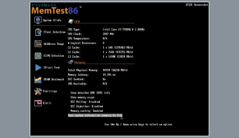 PassMark MemTest86 v11.6.1000