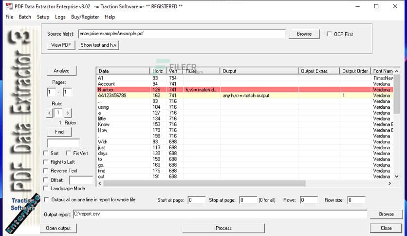 PDF Data Extractor Enterprise 3.06