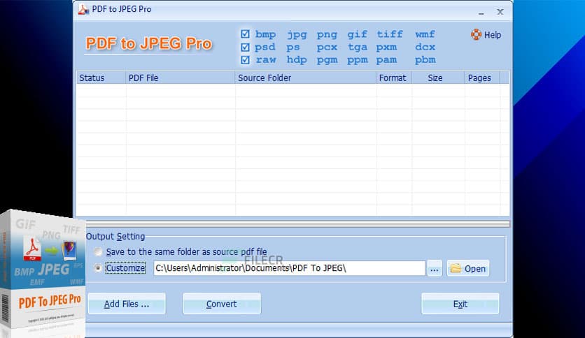 PDF To JPEG Pro 4.50