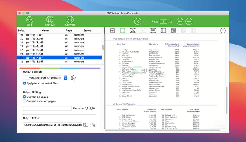 PDF to Numbers Converter 6.2.1